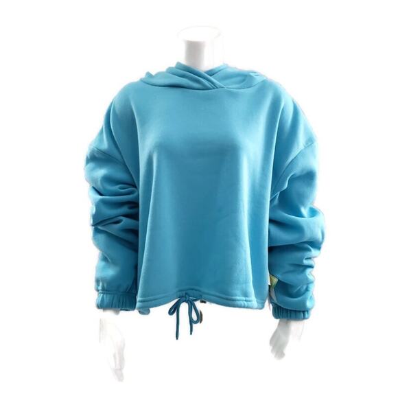 Roma Concepts Women's Draw String Hem Cropped Hoodie 1X - Picture 4 of 12